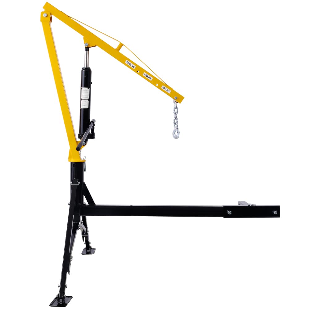 1000 lbs Hydraulic Truck Bed Crane Hoist B8355
