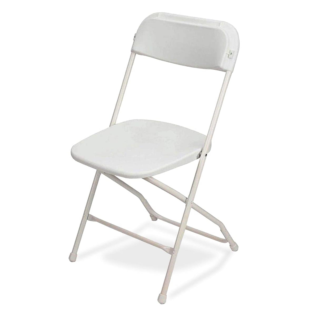 White Stackable Plastic Folding Chair 10-Pack X82243