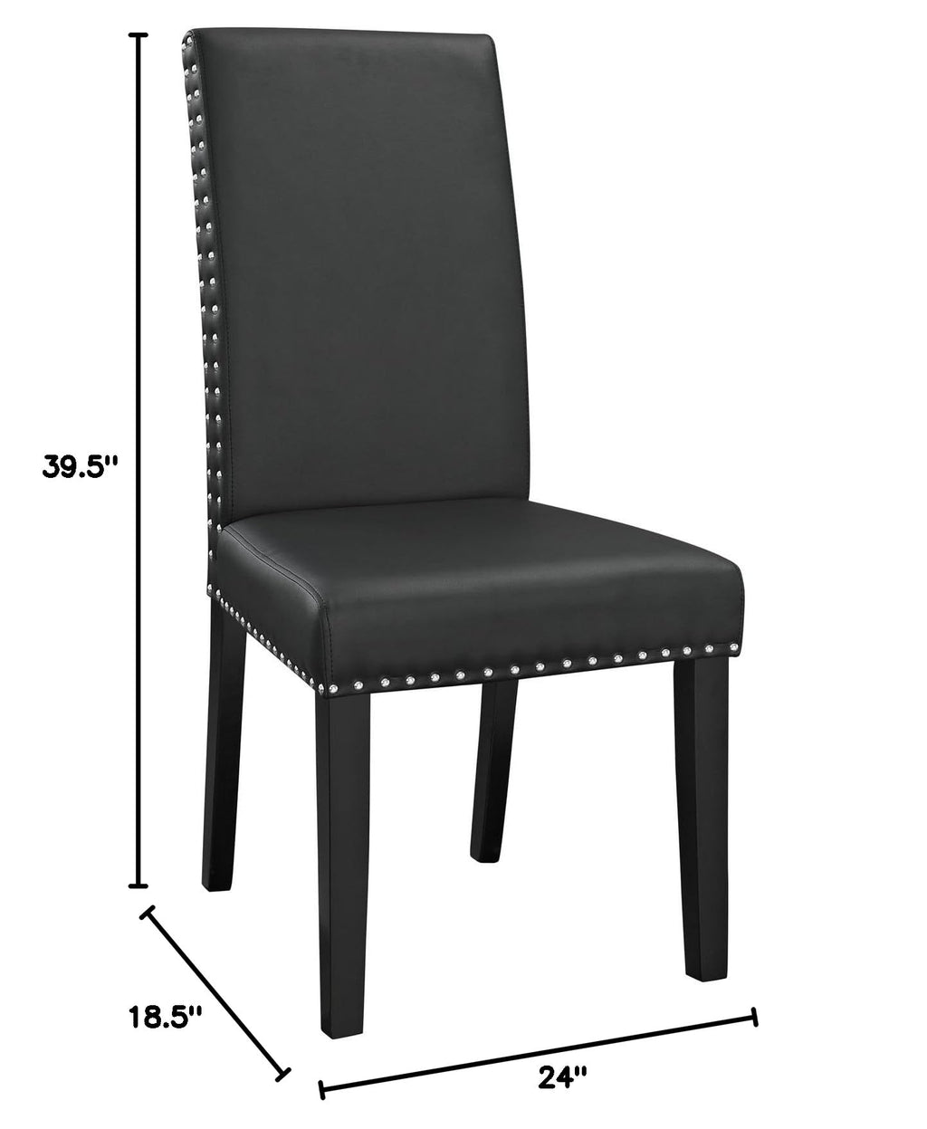 Black Faux Leather Dining Chair T55115