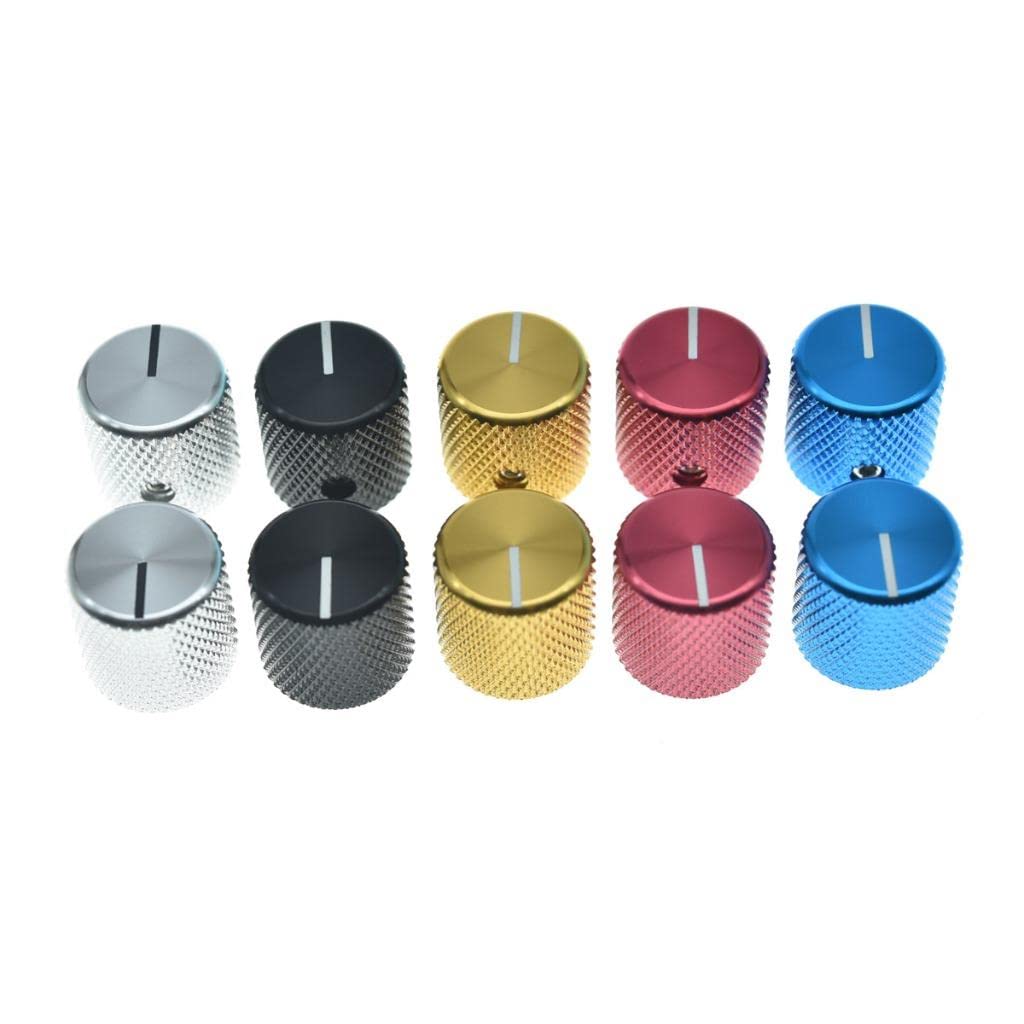 Aluminium Guitar Bass Knobs, Set of 2, Black A96511