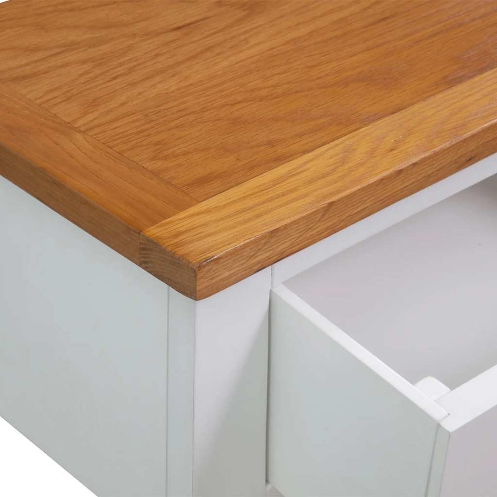 Solid Oak Wood Console Table with 2 Drawers Q250
