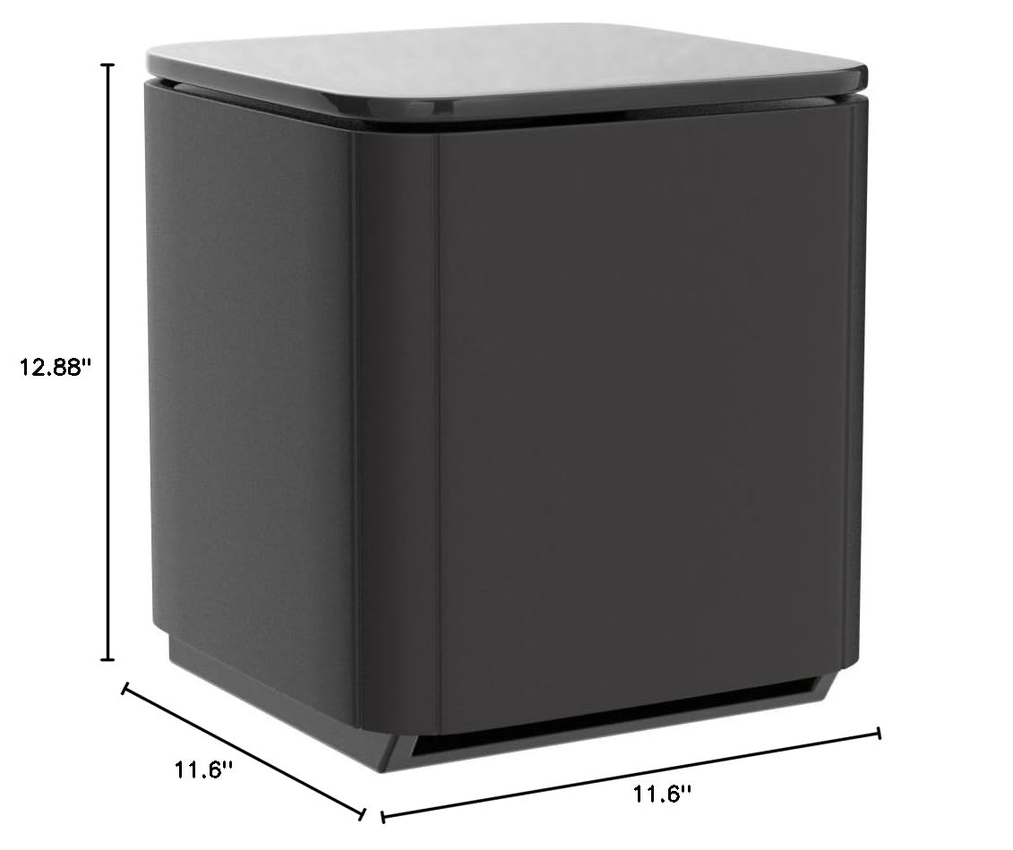 Black Wireless Compact Subwoofer Y22106