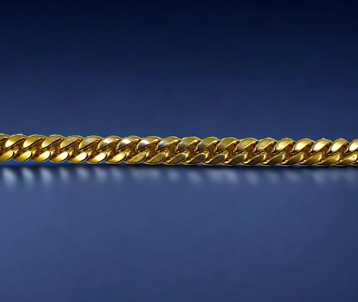 14K Yellow Gold Solid Miami Cuban Chain J7119