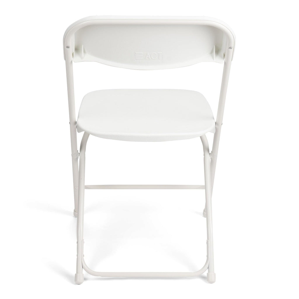 White Stackable Plastic Folding Chair 10-Pack X82243