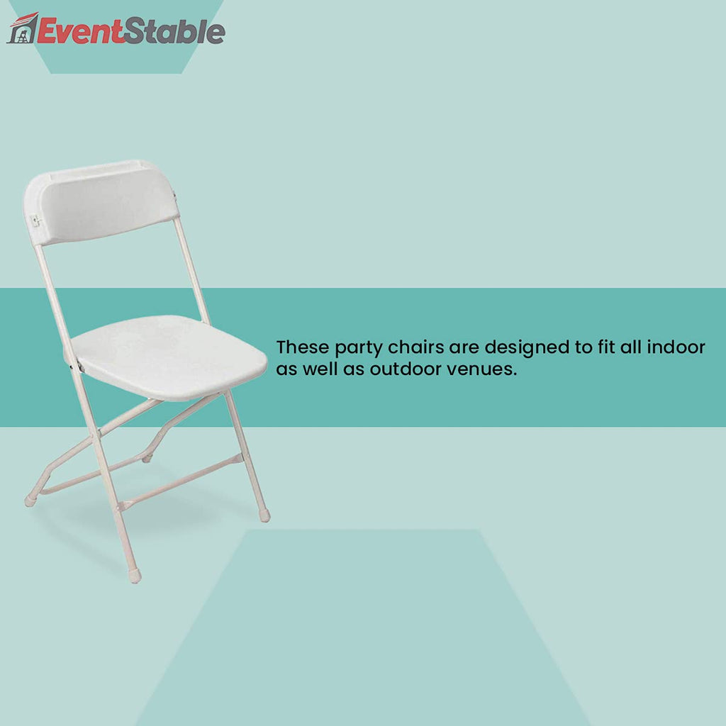 White Stackable Plastic Folding Chair 10-Pack X82243