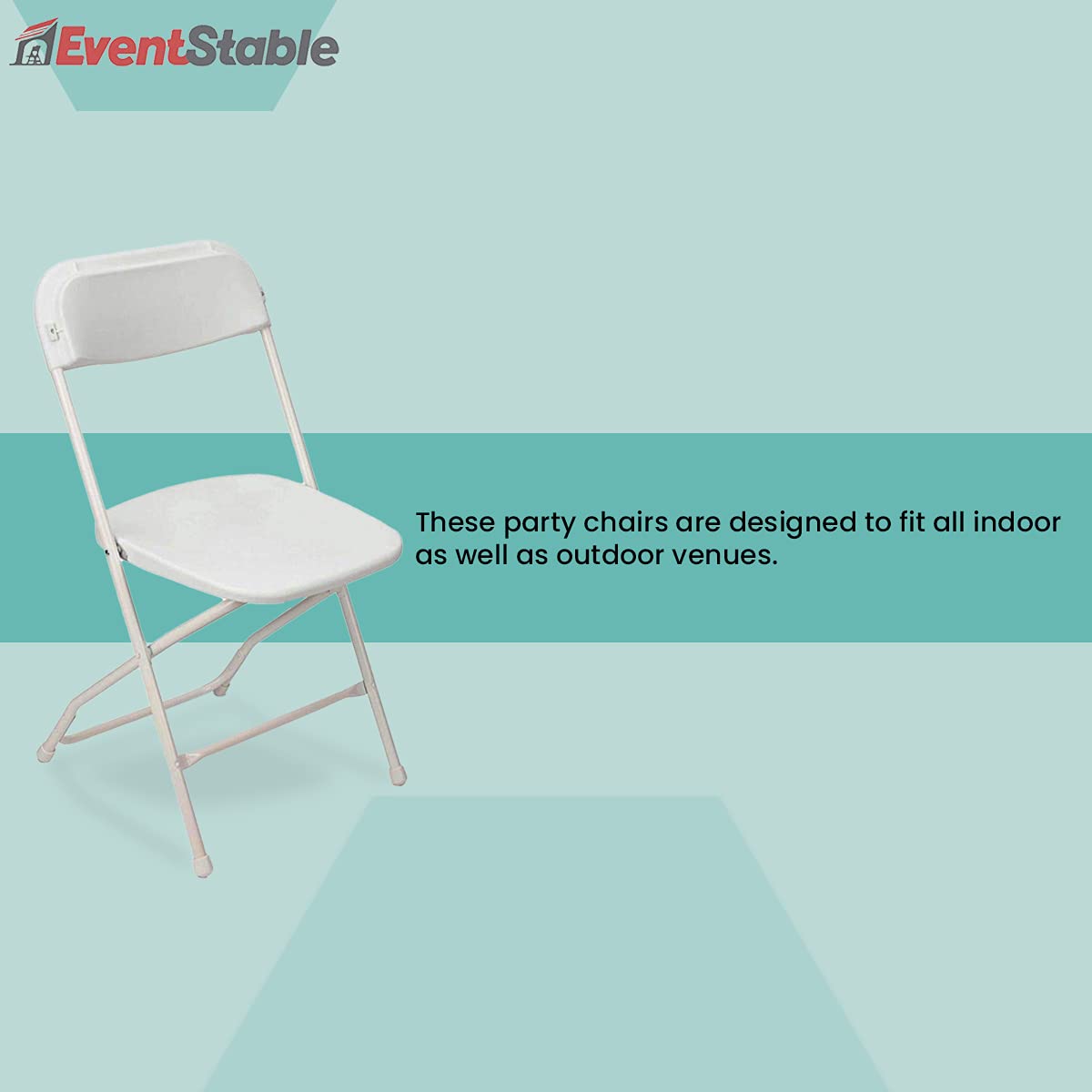 White Stackable Plastic Folding Chair 10-Pack X82243