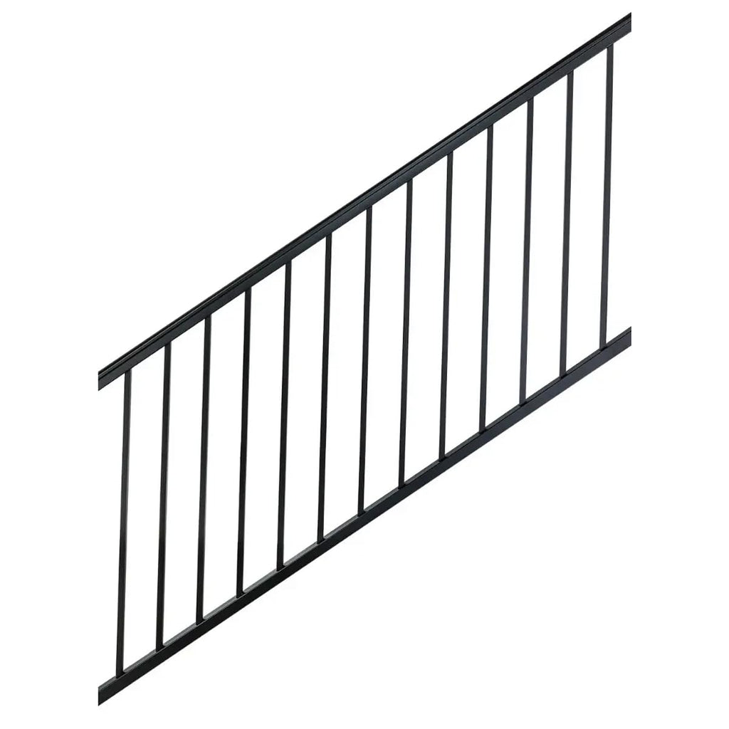 Black Aluminum Deck Stair Railing Kit, 6-Ft x 36-in N97313