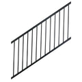 Black Aluminum Deck Stair Railing Kit, 6-Ft x 36-in N97313