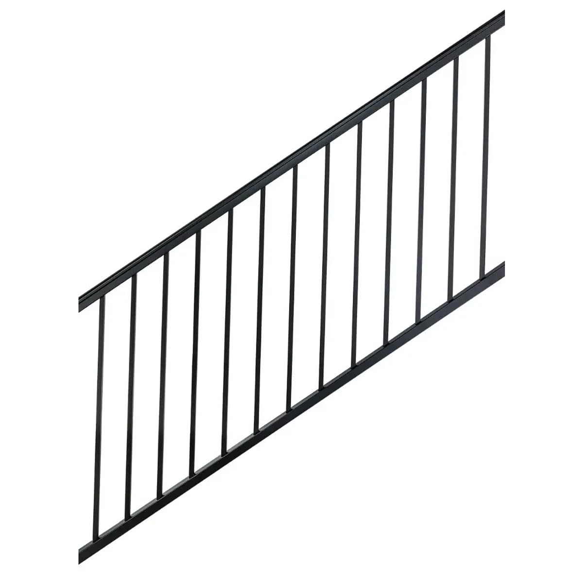 Black Aluminum Deck Stair Railing Kit, 6-Ft x 36-in N97313