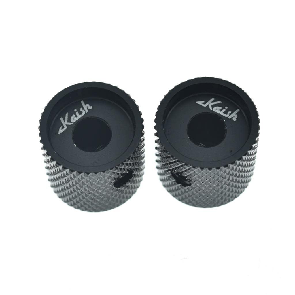 Aluminium Guitar Bass Knobs, Set of 2, Black A96511