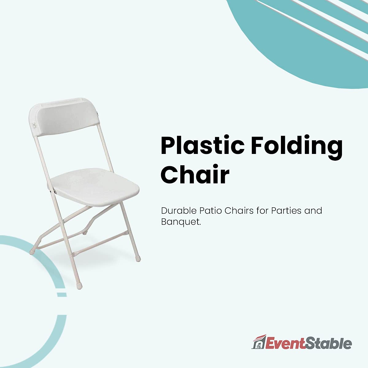 White Stackable Plastic Folding Chair 10-Pack X82243