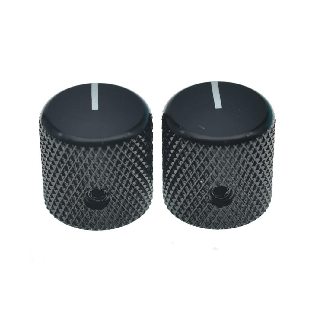 Aluminium Guitar Bass Knobs, Set of 2, Black A96511