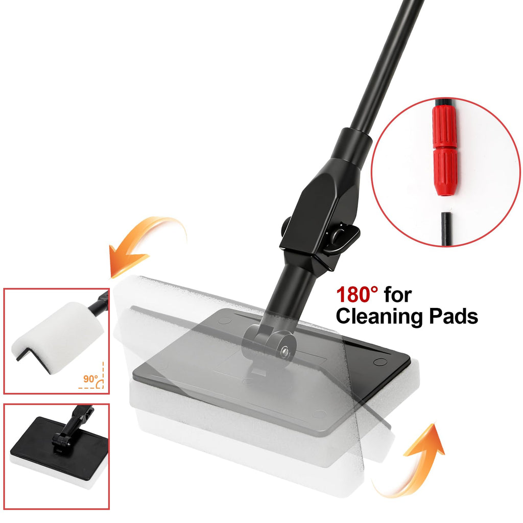 6 in 1 Aquarium Cleaning Tool Kit with Adjustable Telescopic Long Handle C991854