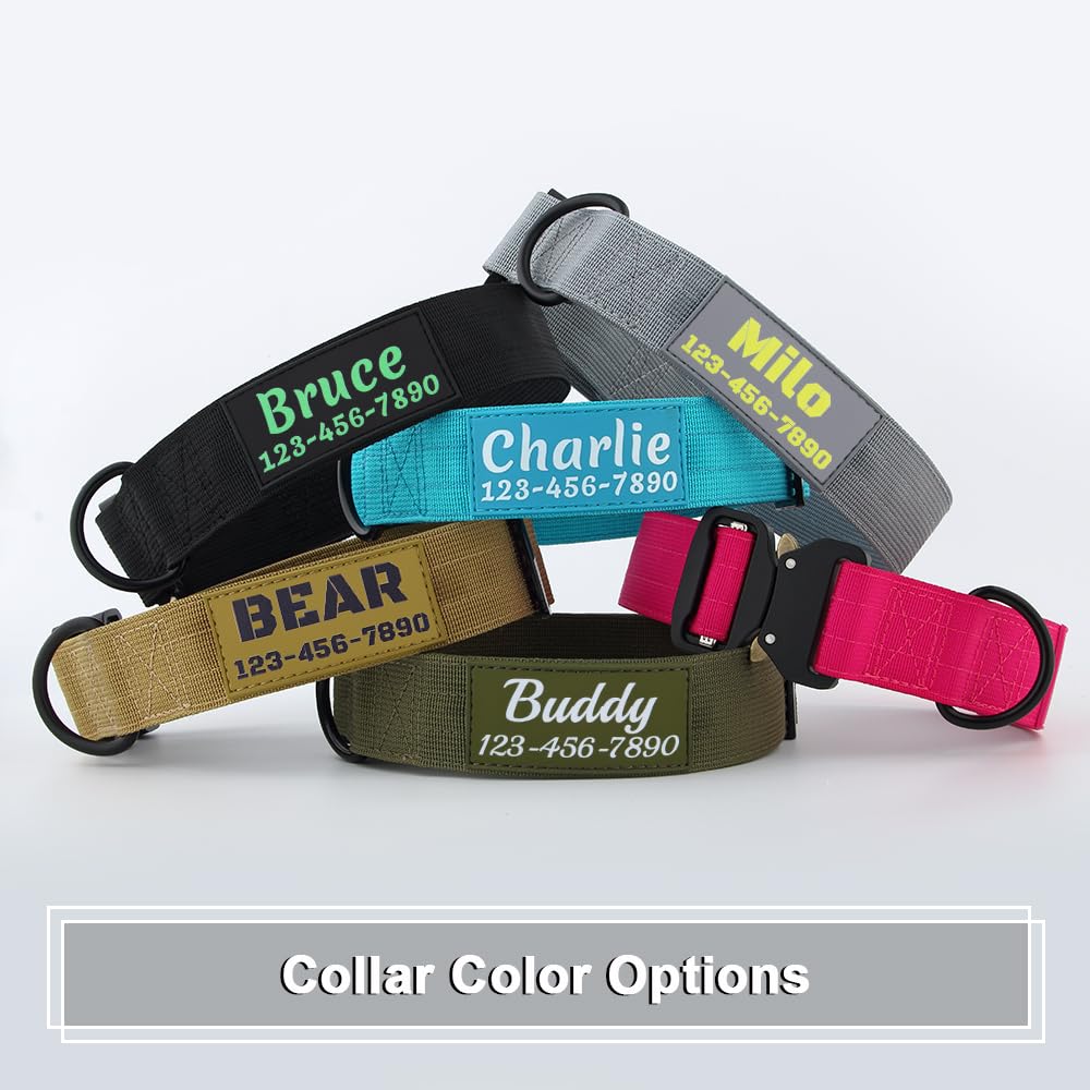 Tactical Dog Collar with Name and Phone Number P82910