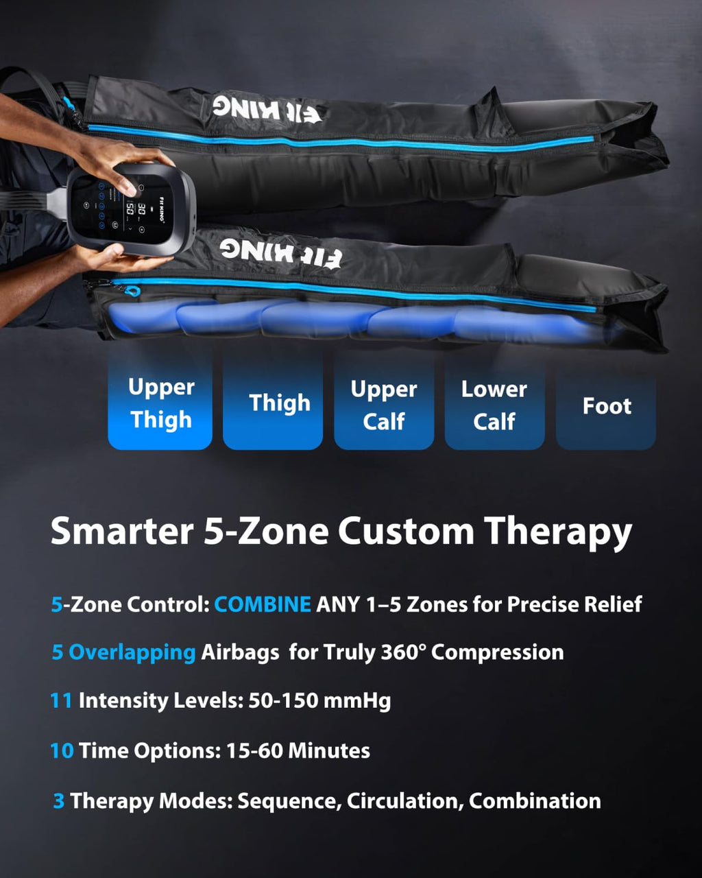 Cordless Leg Massager Compression Boots W6952