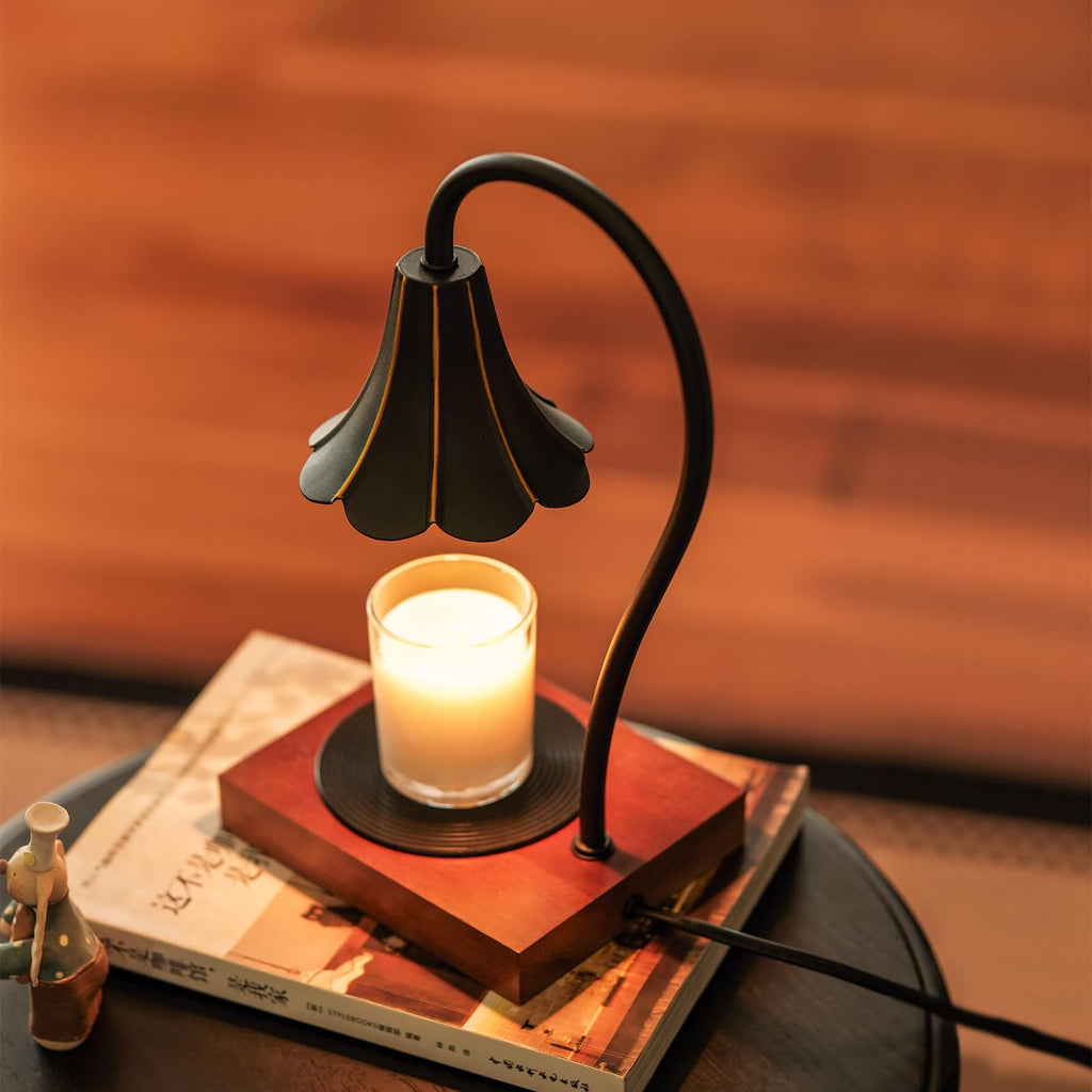 Black Candle Warmer Lamp with Timer & Stepless Dimmable I777