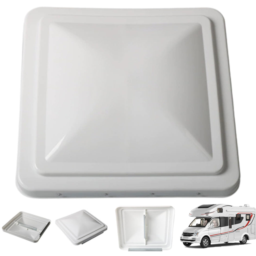14 Inch White Weather-Resistant Plastic RV Vent Cover A52057