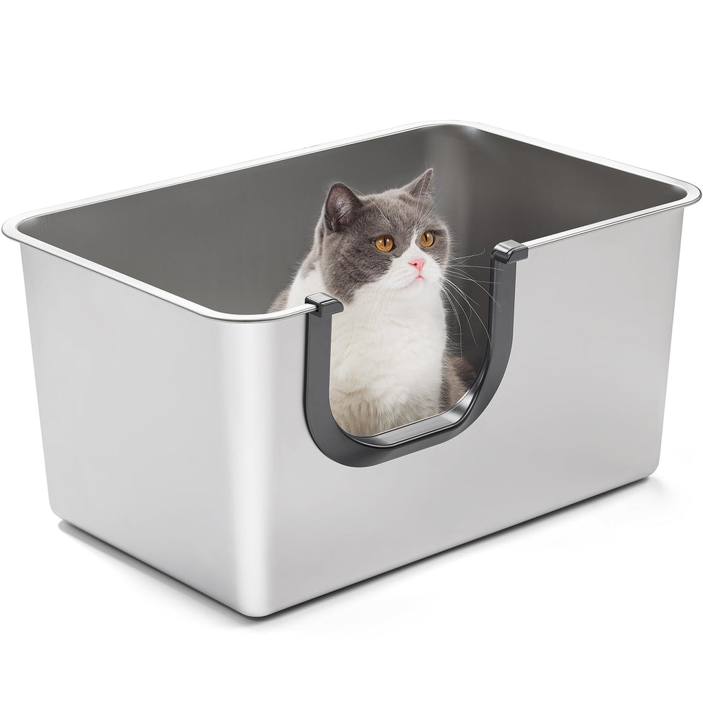 XXL High Sided Stainless Steel Litter Box E21316