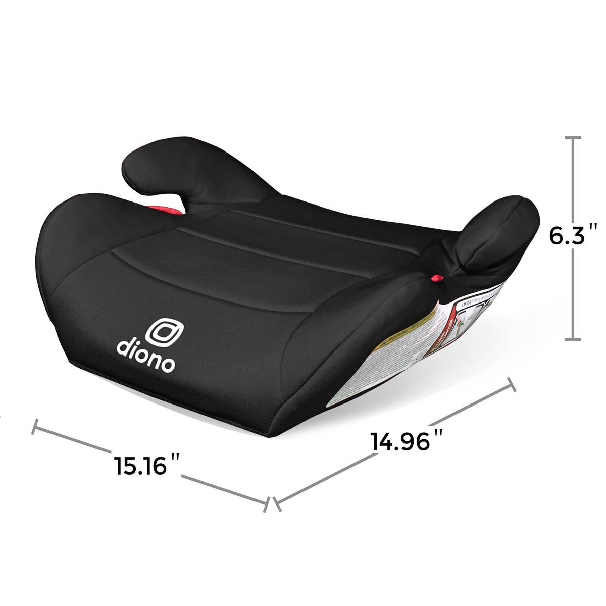 Black Backless Booster Car Seat, Pack of 2 R553