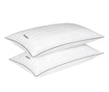 Set of 2 King Size Cotton Stripe Down Alternative Bed Pillows L59615