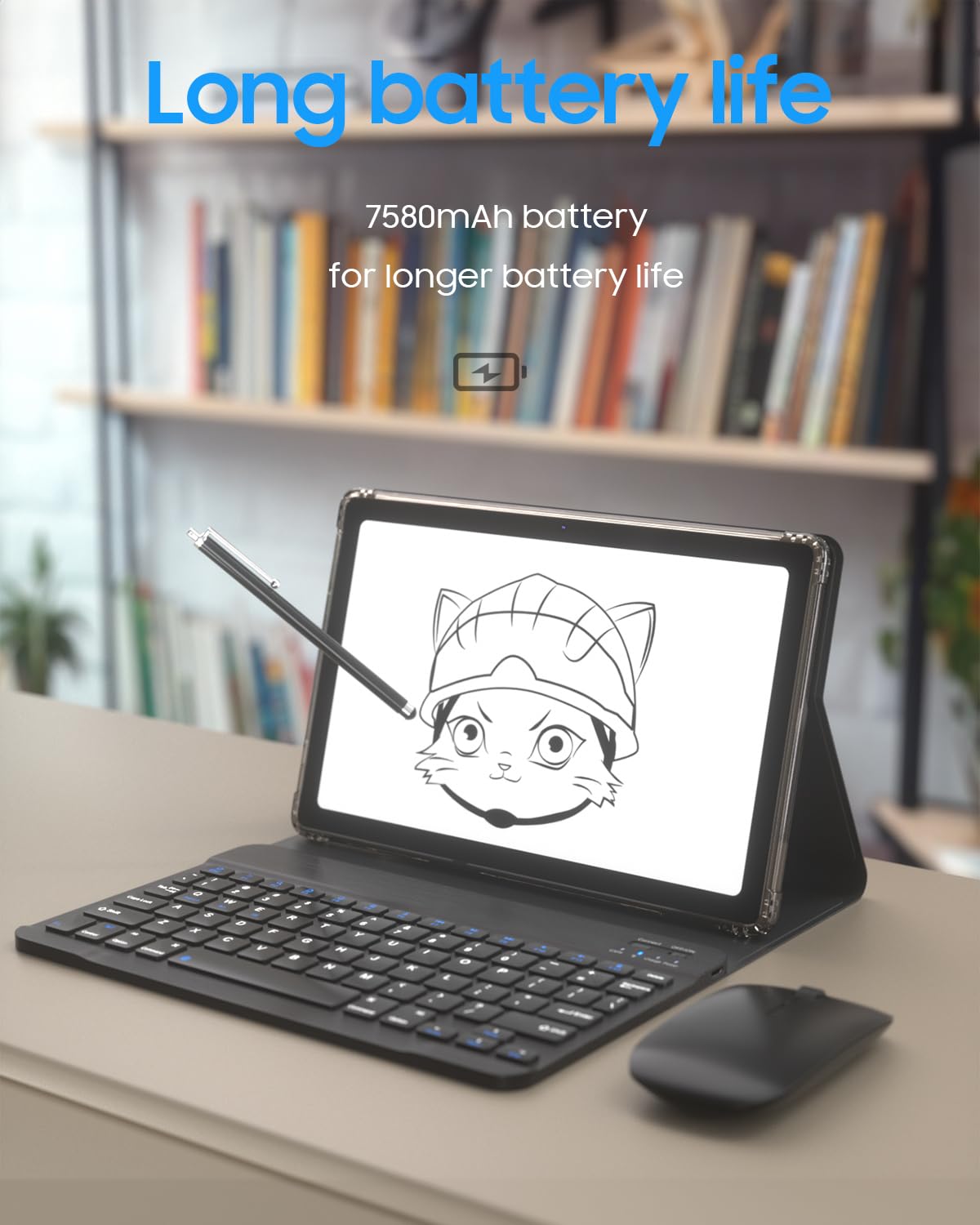 Android 13.0 10.4 Inch 16GB RAM 128GB ROM 2 in 1 Black Tablet L3102