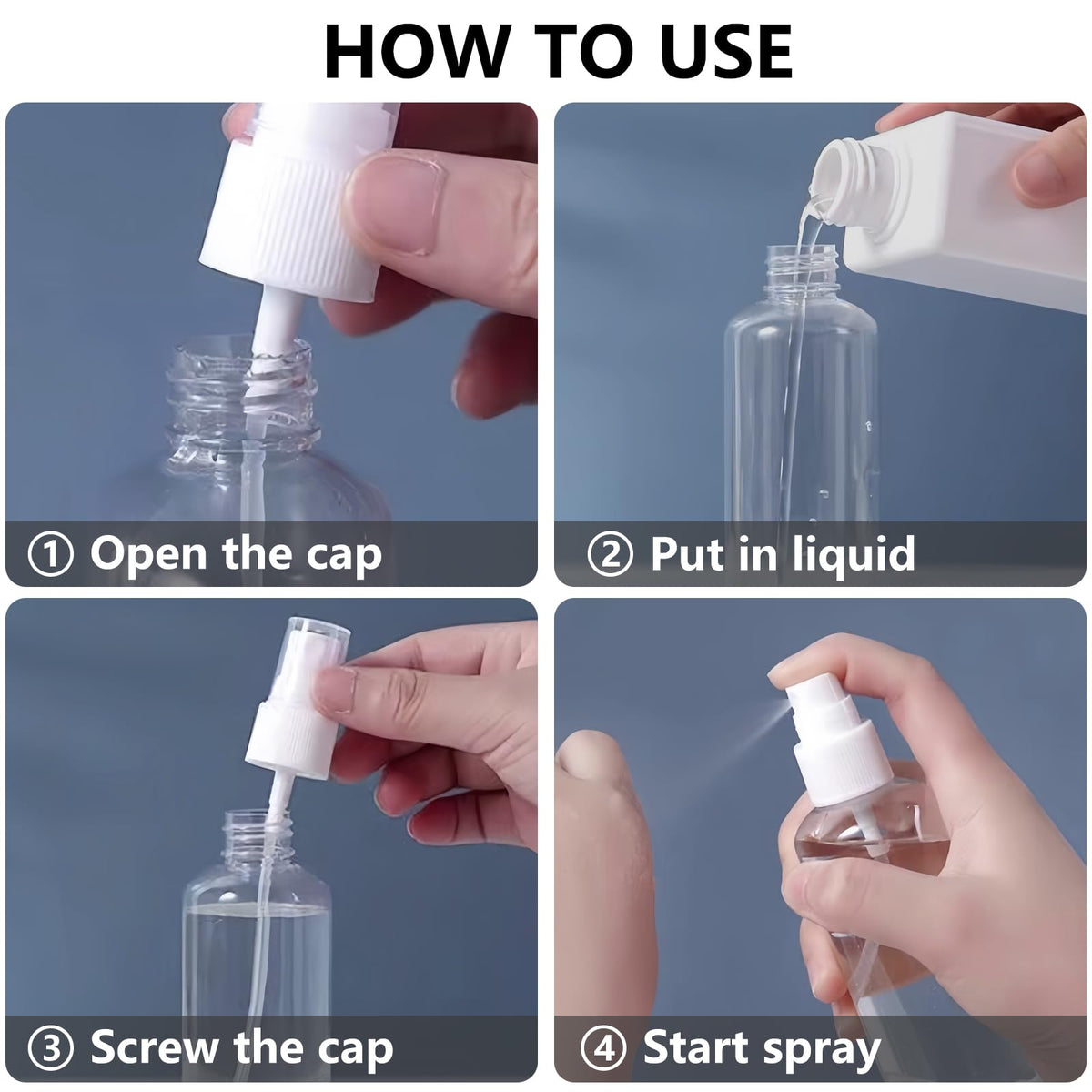 4 Pack 3.4 Oz Travel Bottles K16899