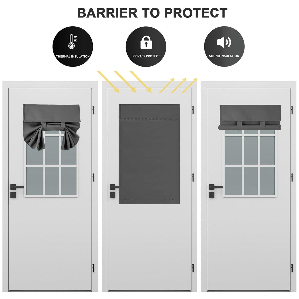 100% Blackout Door Curtains G205116