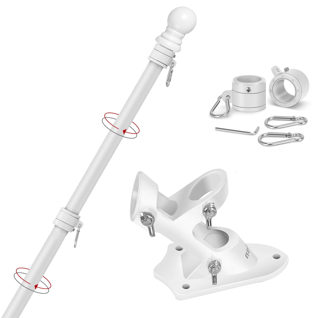 6FT Flag Pole with Bracket and Tangle-Free Rings Y175766