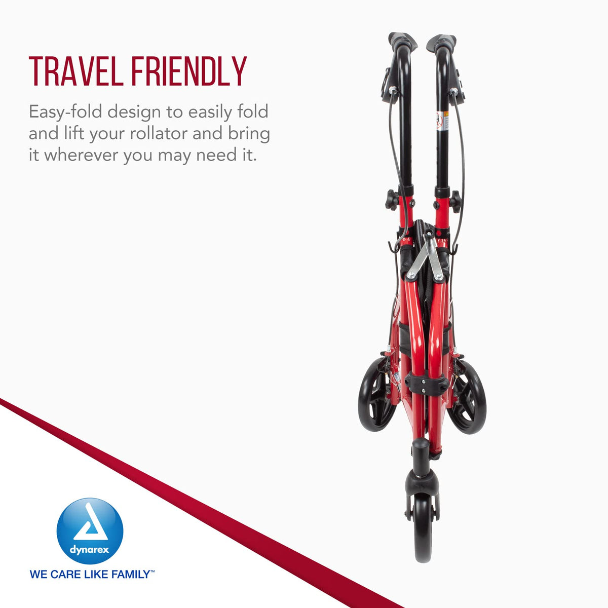Foldable Lightweight 3-Wheel Rollator with Storage Pouch P807502