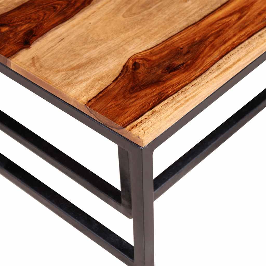 Brown Solid Acacia Wood Nesting Coffee Table Set of 2 F297