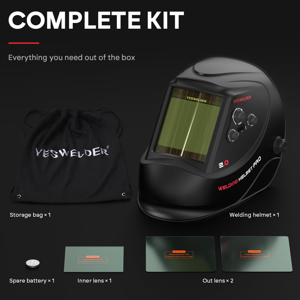 Auto Darkening Welding Helmet Large View V516641