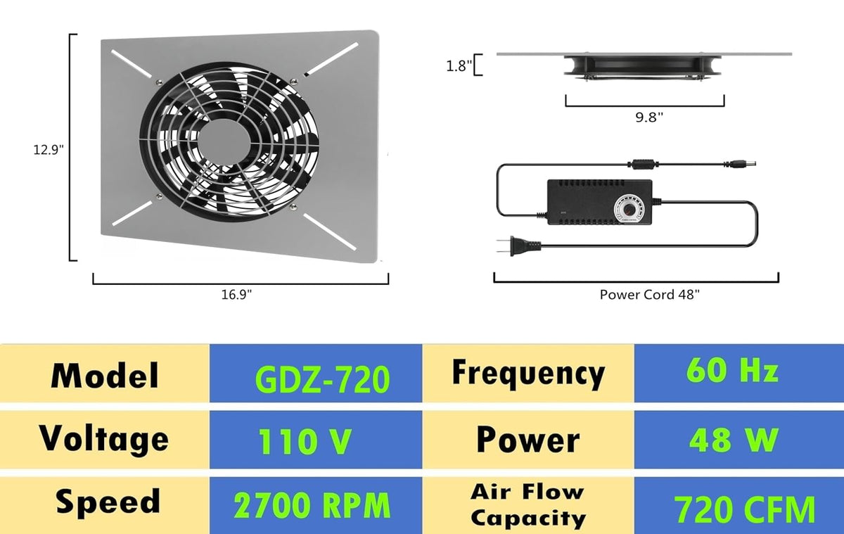Ultra-thin Stainless Steel Ventilation Fan V51101
