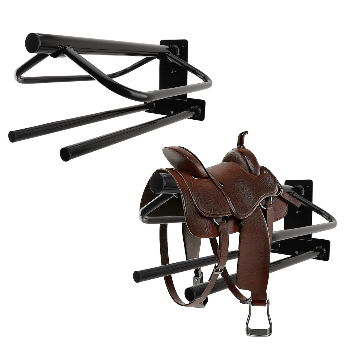2 Pack Wall Mounted Saddle Rack I318950