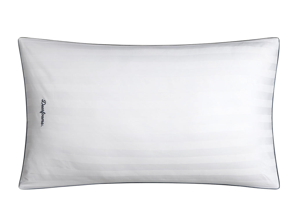 Set of 2 King Size Cotton Stripe Down Alternative Bed Pillows L59615