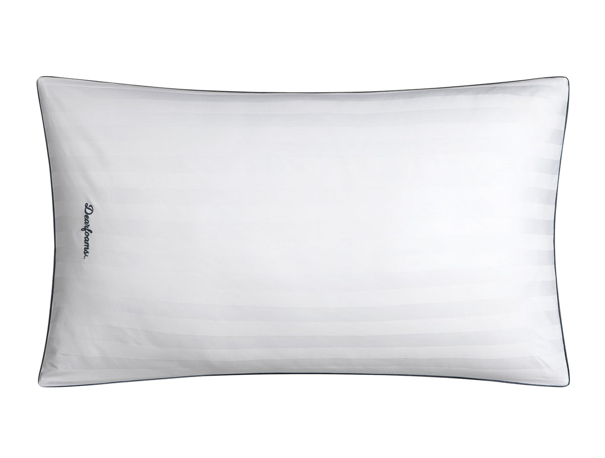 Set of 2 King Size Cotton Stripe Down Alternative Bed Pillows L59615