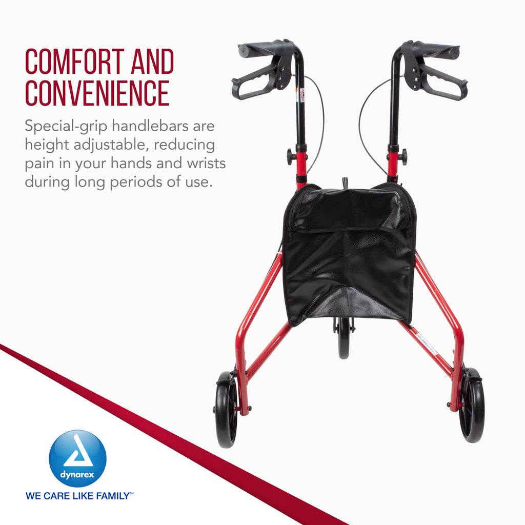 Foldable Lightweight 3-Wheel Rollator with Storage Pouch P807502