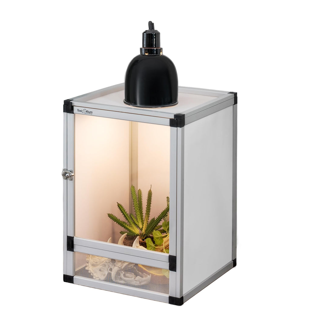 PVC Habitat Enclosure with Screen & Acrylic Doors, 12"x12"x18" Reptile Terrarium A89675