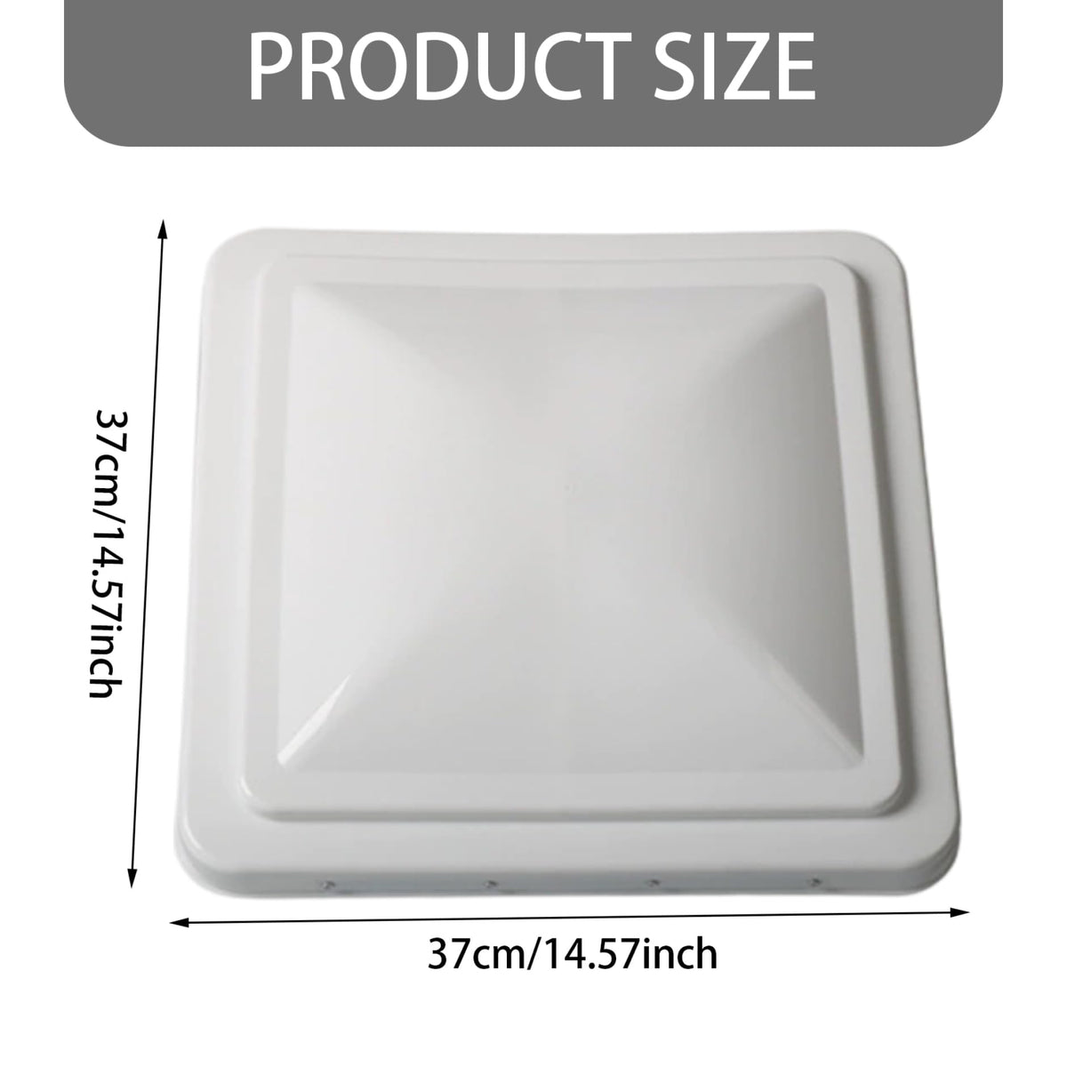 14 Inch White Weather-Resistant Plastic RV Vent Cover A52057