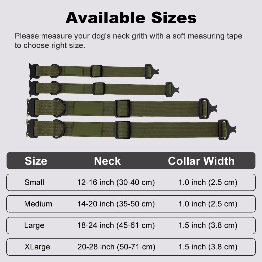 Tactical Dog Collar with Name and Phone Number P82910