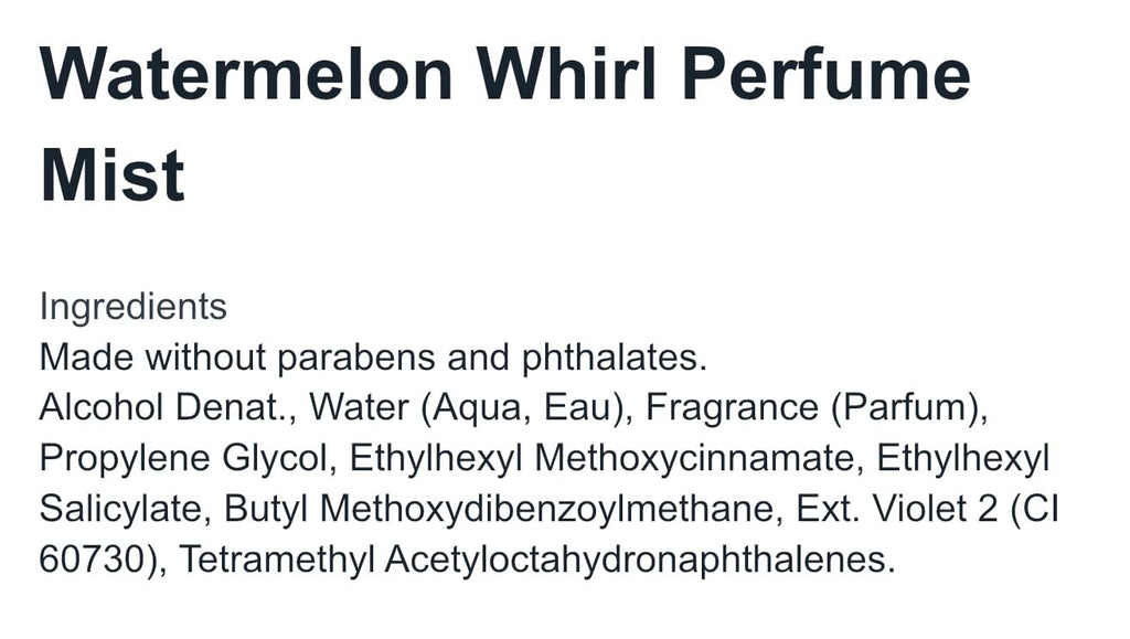 Watermelon Whirl Perfume Mist 8 oz F6485