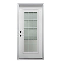 Primed Steel Right-Hand Inswing Full Lite Prehung Front Door 36" x 80" U881