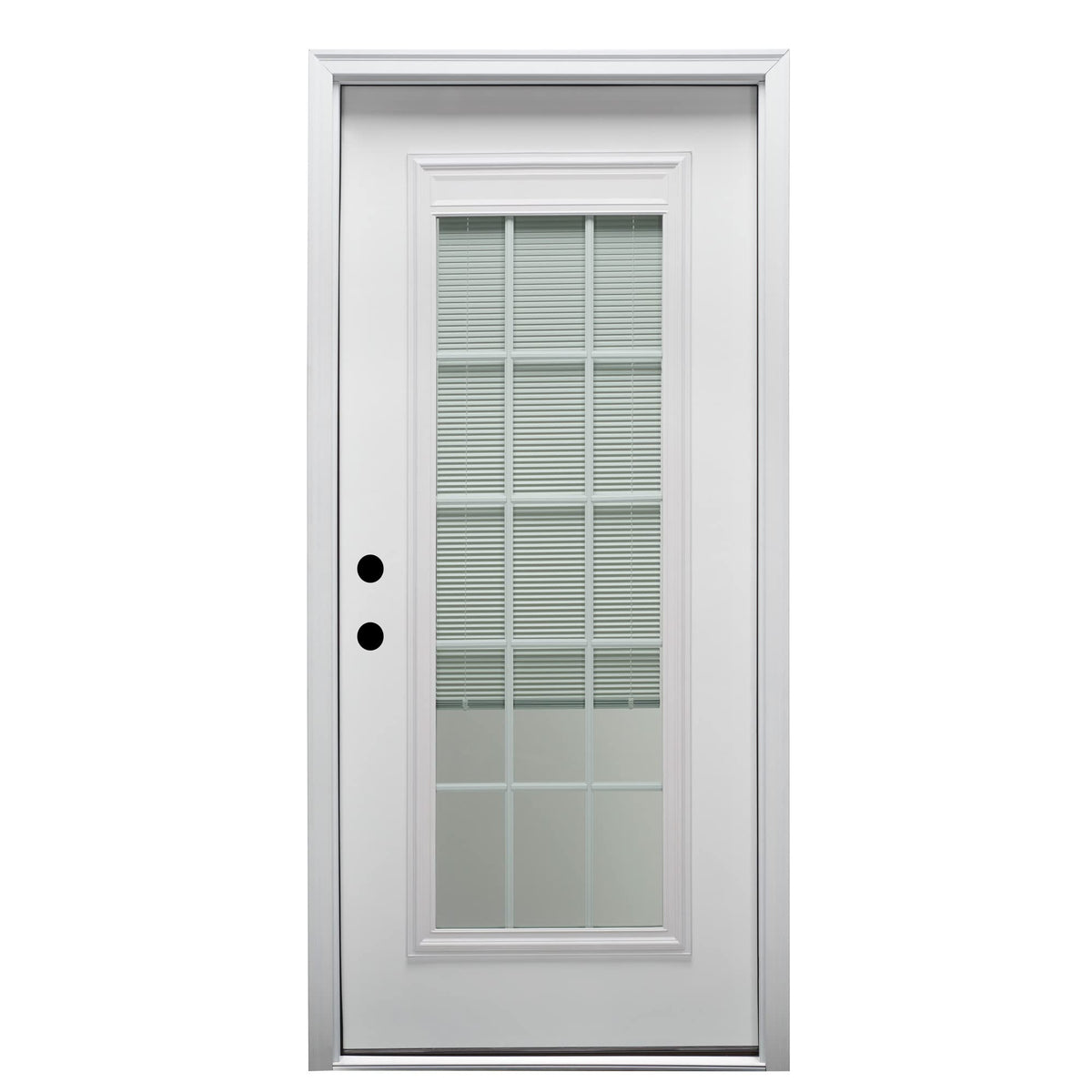 Primed Steel Right-Hand Inswing Full Lite Prehung Front Door 36" x 80" U881