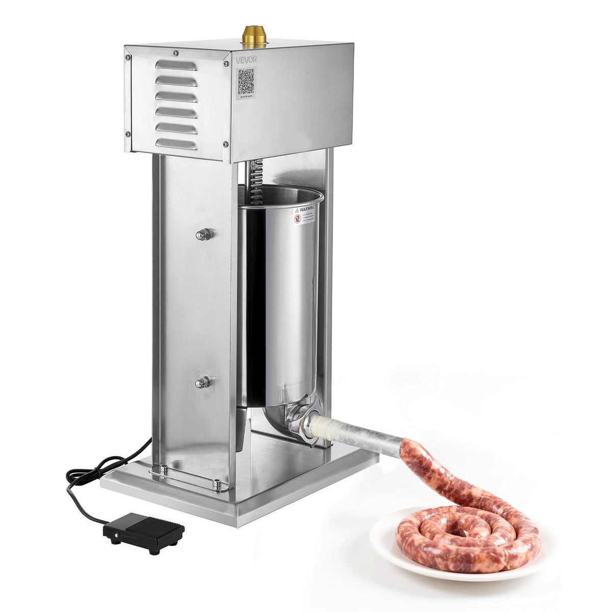 25 LBS Stainless Steel Electric Sausage Stuffer with 4 Stuffing Tubes X5298