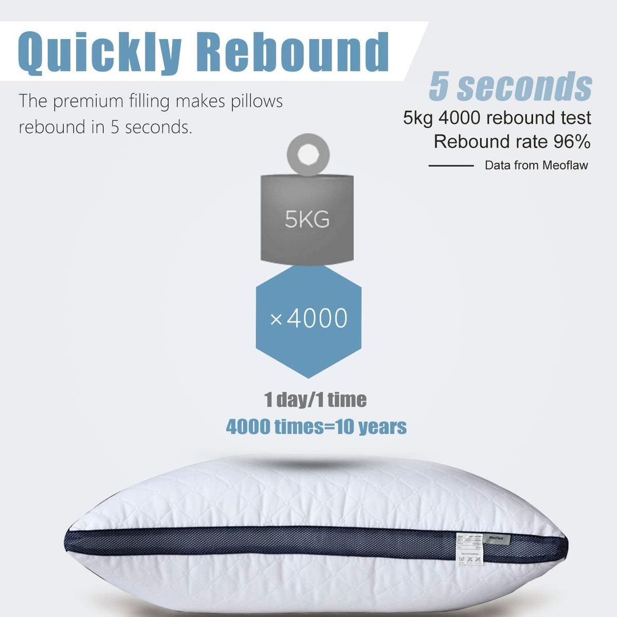 Queen Size Bed Pillows Set of 2 M458