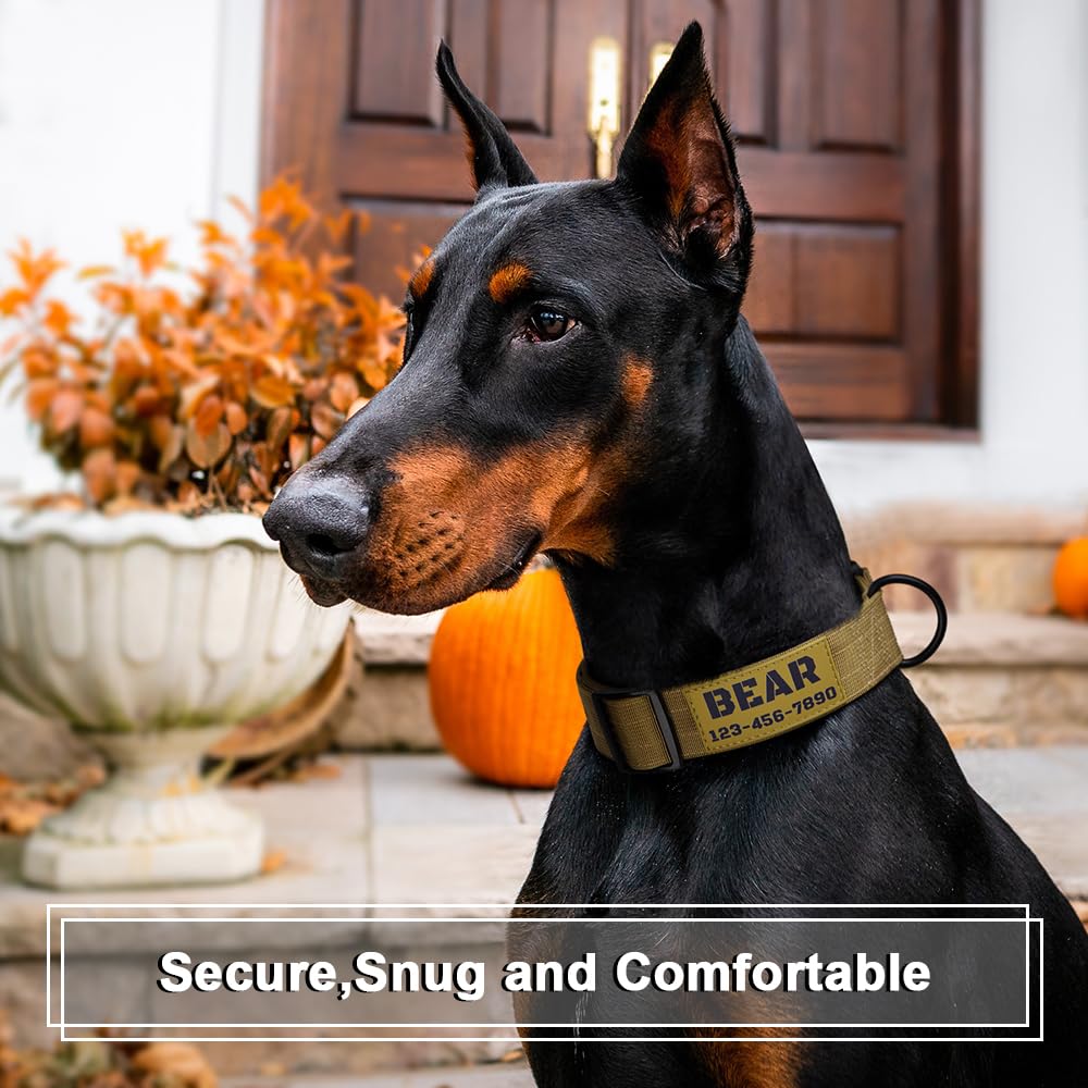 Tactical Dog Collar with Name and Phone Number P82910