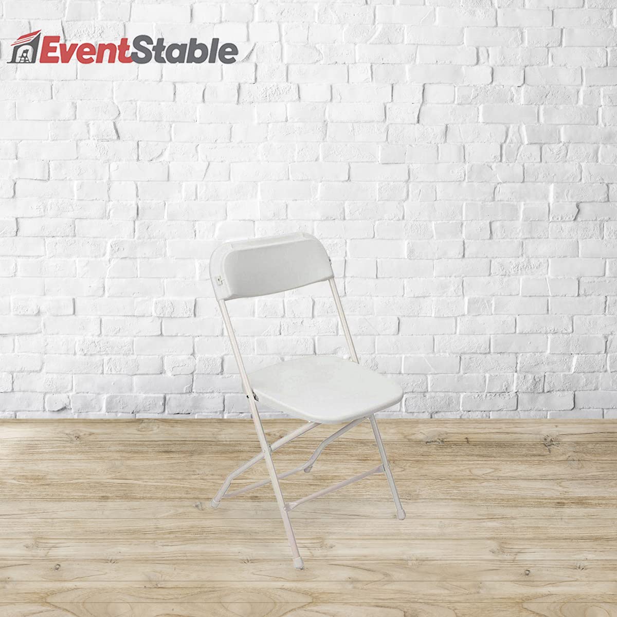 White Stackable Plastic Folding Chair 10-Pack X82243