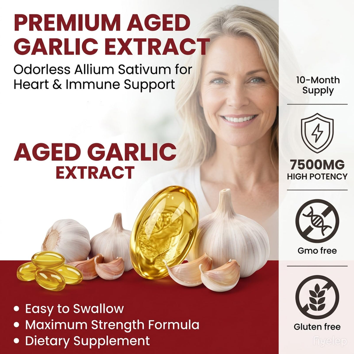 Aged Garlic Extract Capsules 300 Count X438