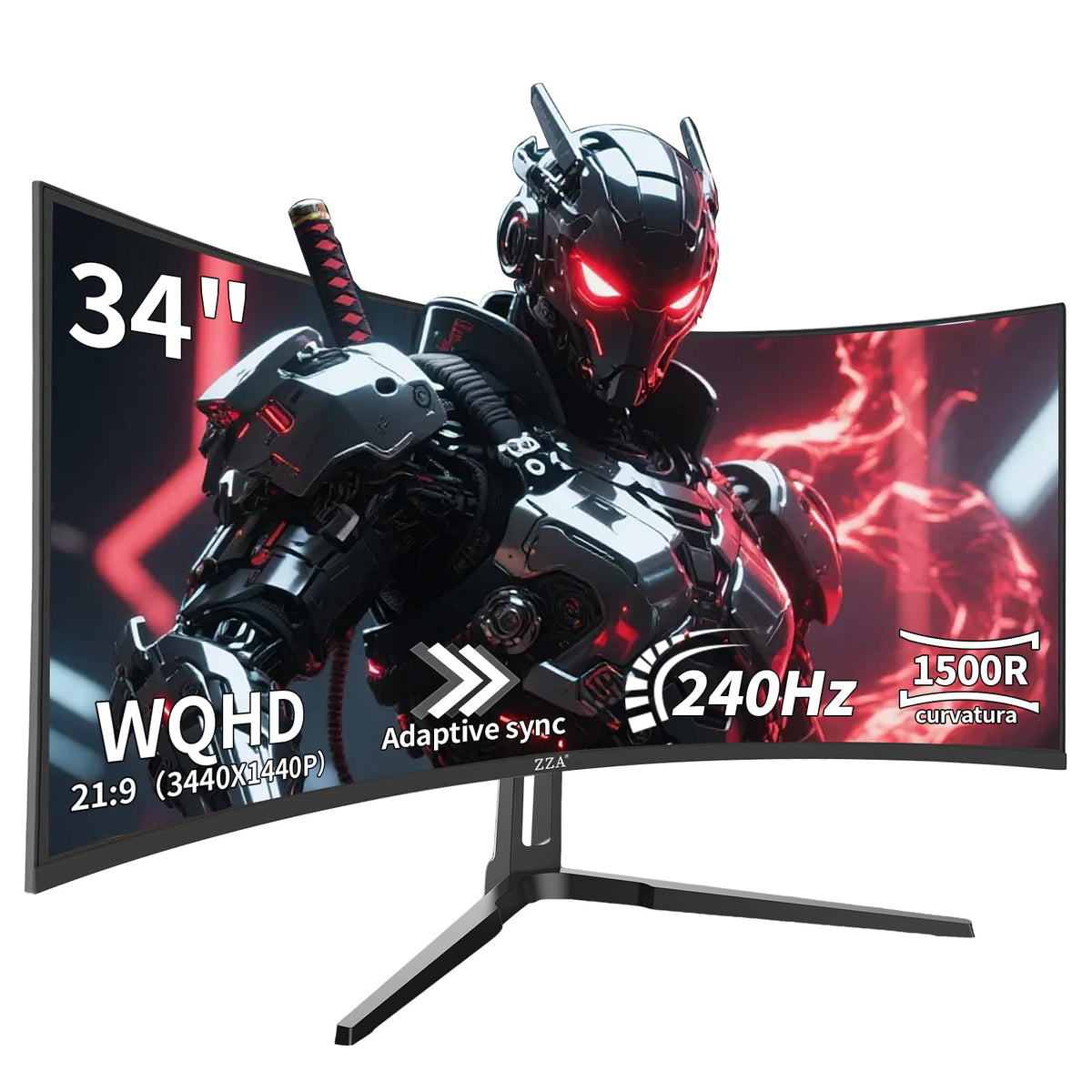 34 Inch Curved Ultrawide Gaming Monitor 240Hz WQHD O44502