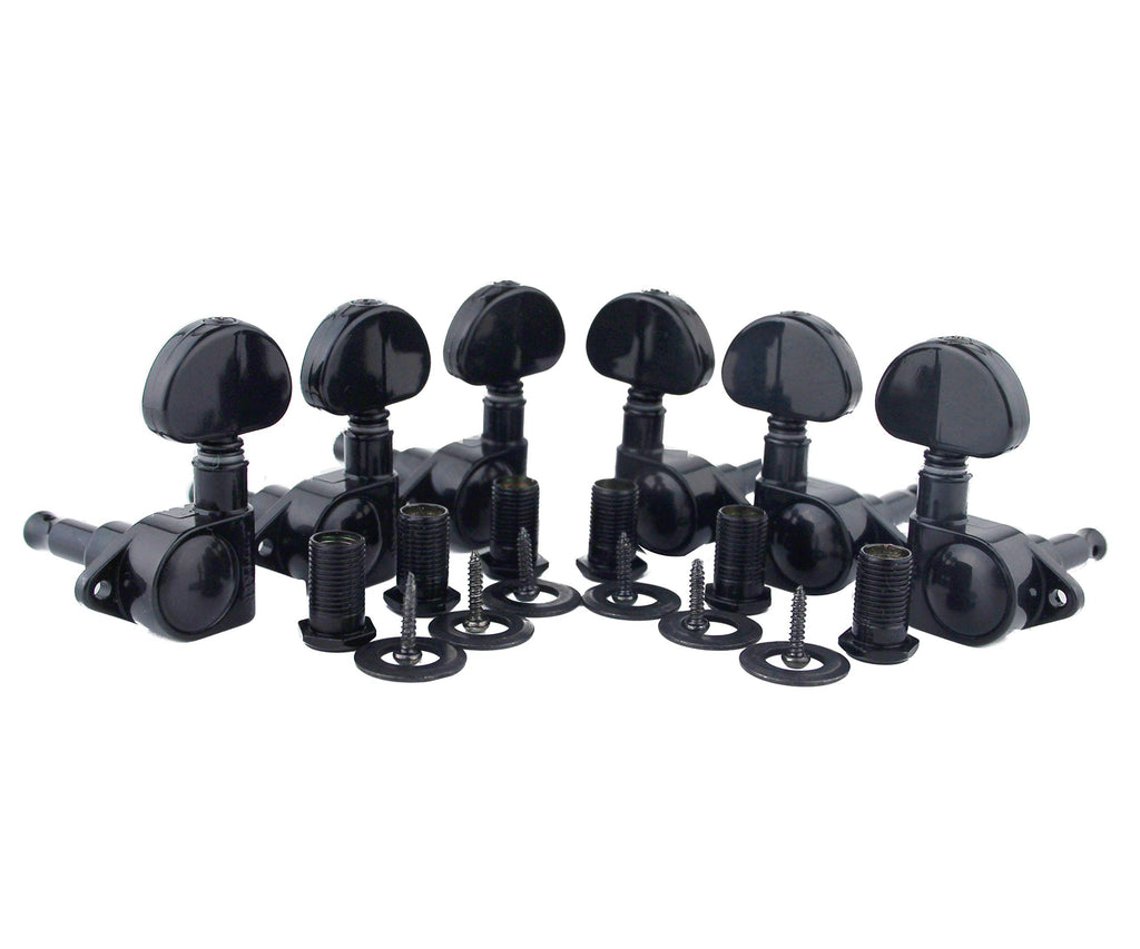 Guitar Machine Heads 3L + 3R Black P6947