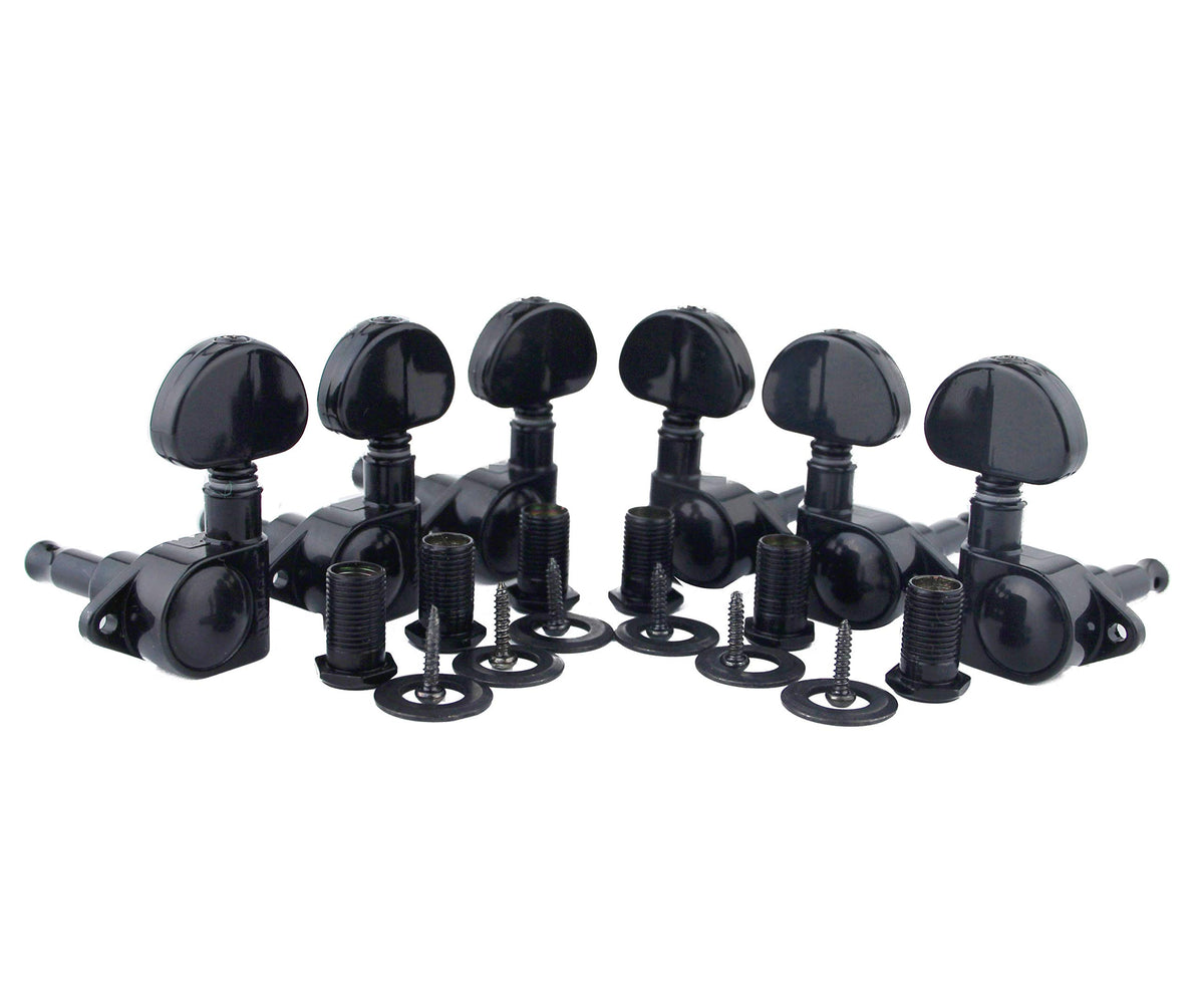 Guitar Machine Heads 3L + 3R Black P6947